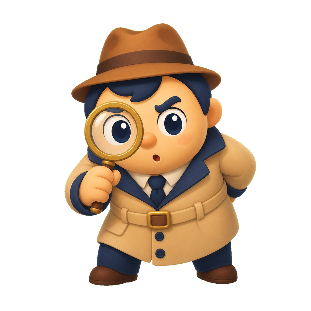 Bluffy mascot looking suspicious